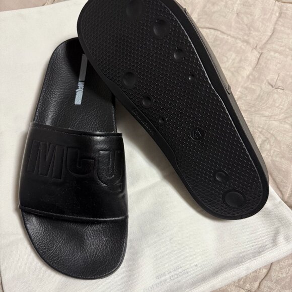 NEW MCQ By Alexander McQueen Logo Slide Sandal US 9 EU 41 Black UNISEX - Picture 3 of 8